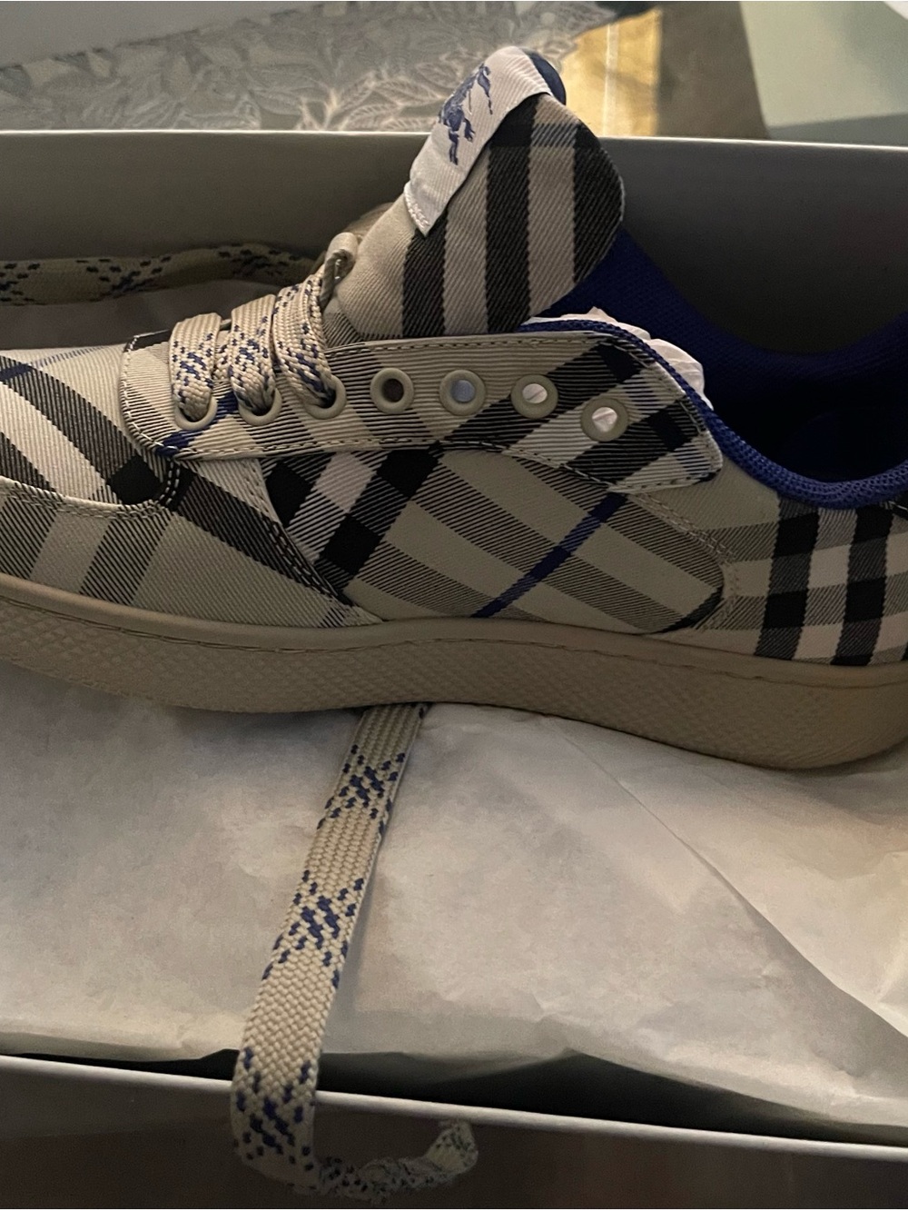 Burberry Lichen Check Low-Top Sneaker - Picture 3 of 12